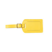 Yellow Tate recycled leather luggage tag